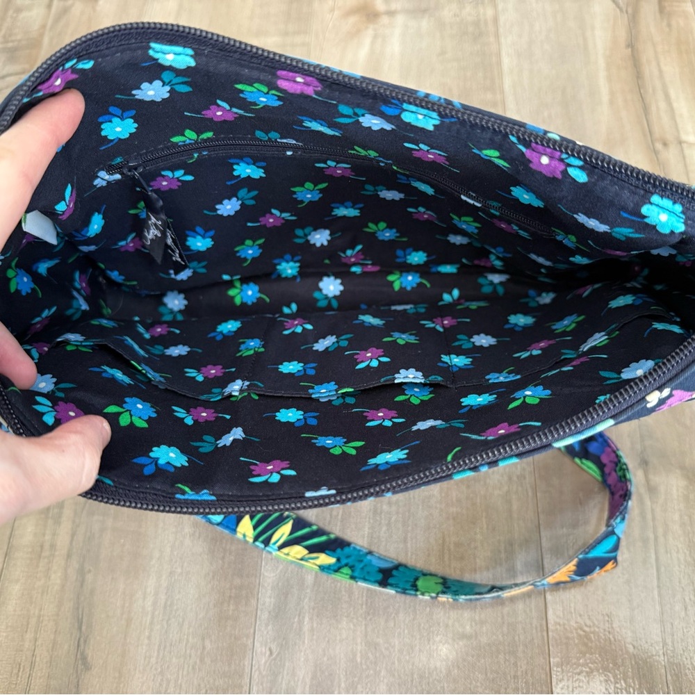 Vera Bradley Midnight Garden Medium Shoulder Bag Floral Colorful Quilted Read - Picture 8 of 13